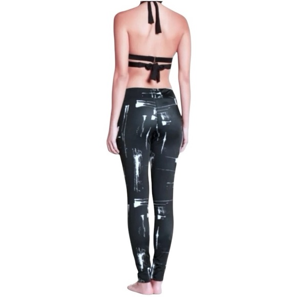 $88 Nautica Metropolis Leggings Pants XSmall 0 2 Black Allover Print Fitted NWT - Picture 5 of 12